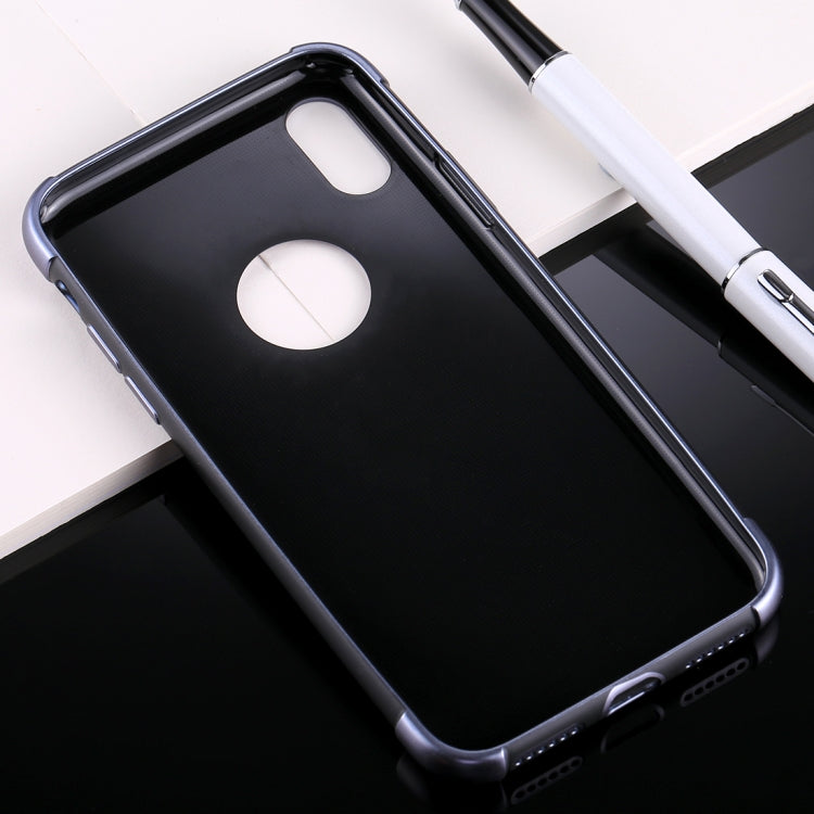 For iPhone X / XS Electroplating Soft TPU Protective Back Cover Case