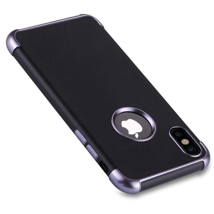 For iPhone X / XS Electroplating Soft TPU Protective Back Cover Case