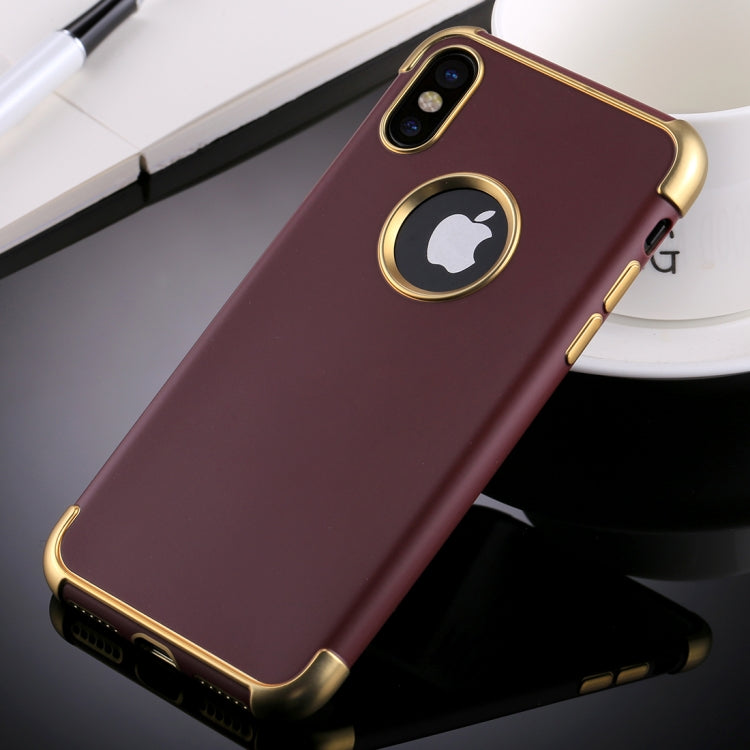 For iPhone X / XS Electroplating Soft TPU Protective Back Cover Case