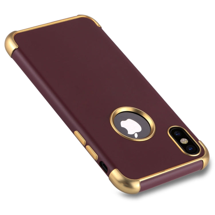 For iPhone X / XS Electroplating Soft TPU Protective Back Cover Case