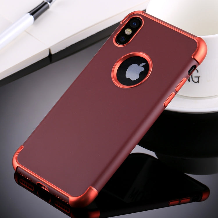 For iPhone X / XS Electroplating Soft TPU Protective Back Cover Case