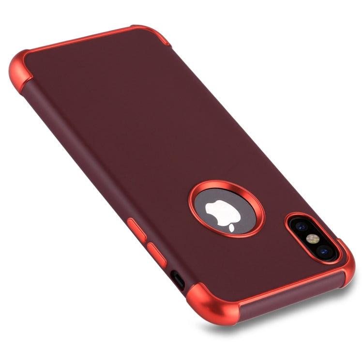 For iPhone X / XS Electroplating Soft TPU Protective Back Cover Case