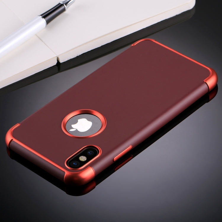 For iPhone X / XS Electroplating Soft TPU Protective Back Cover Case
