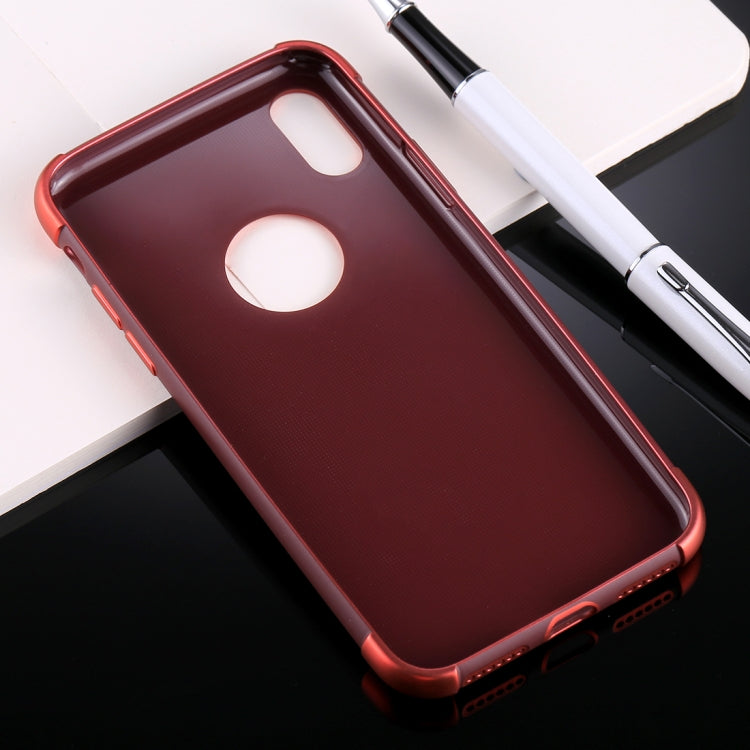 For iPhone X / XS Electroplating Soft TPU Protective Back Cover Case