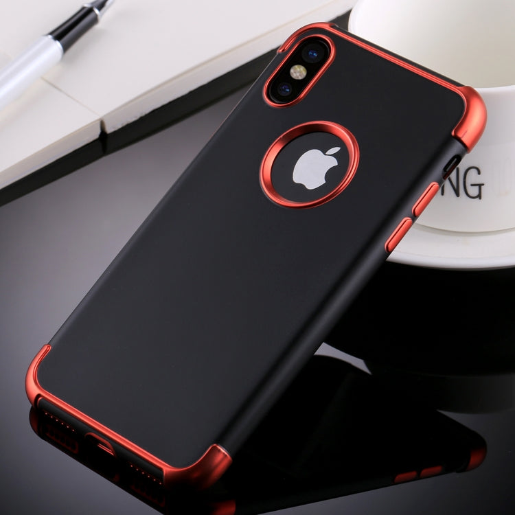 For iPhone X / XS Electroplating Soft TPU Protective Back Cover Case
