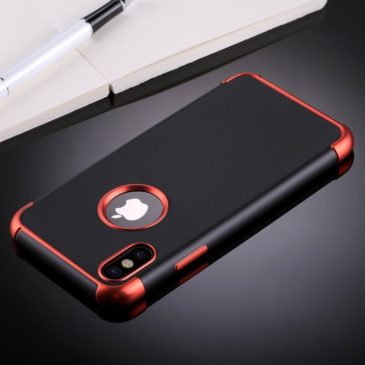 For iPhone X / XS Electroplating Soft TPU Protective Back Cover Case