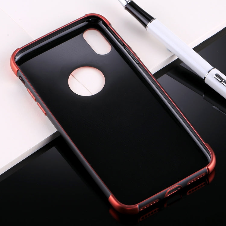 For iPhone X / XS Electroplating Soft TPU Protective Back Cover Case