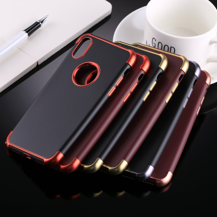 For iPhone X / XS Electroplating Soft TPU Protective Back Cover Case
