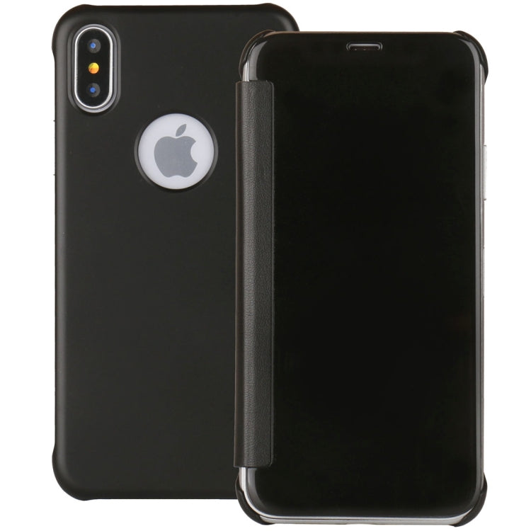 For iPhone X / XS UV Style PC + PVC High Transparency Frosted Horizontal Flip Leather Case