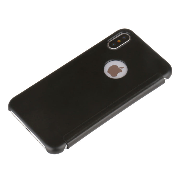 For iPhone X / XS UV Style PC + PVC High Transparency Frosted Horizontal Flip Leather Case