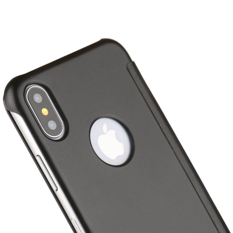 For iPhone X / XS UV Style PC + PVC High Transparency Frosted Horizontal Flip Leather Case