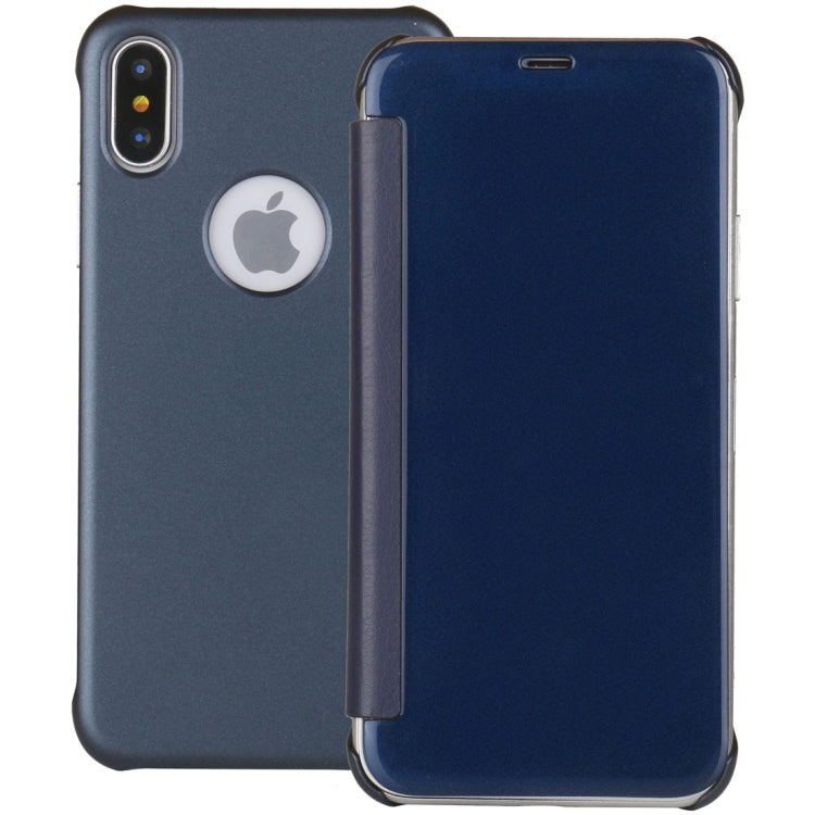 For iPhone X / XS UV Style PC + PVC High Transparency Frosted Horizontal Flip Leather Case