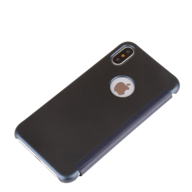 For iPhone X / XS UV Style PC + PVC High Transparency Frosted Horizontal Flip Leather Case