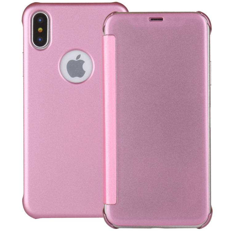 For iPhone X / XS UV Style PC + PVC High Transparency Frosted Horizontal Flip Leather Case