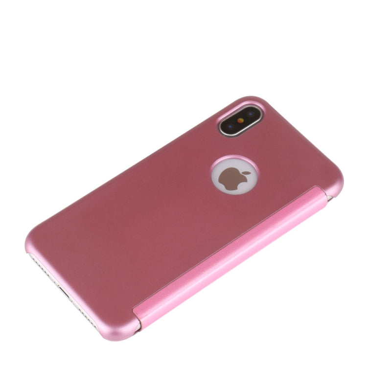 For iPhone X / XS UV Style PC + PVC High Transparency Frosted Horizontal Flip Leather Case