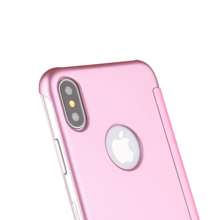 For iPhone X / XS UV Style PC + PVC High Transparency Frosted Horizontal Flip Leather Case