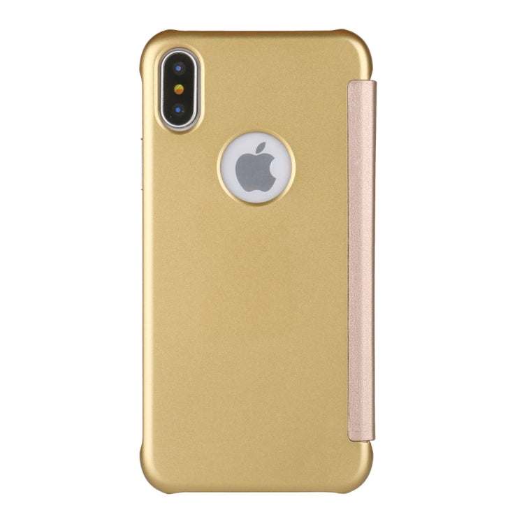 For iPhone X / XS UV Style PC + PVC High Transparency Frosted Horizontal Flip Leather Case