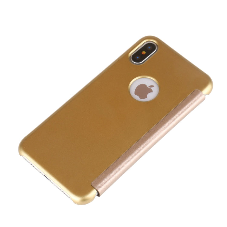 For iPhone X / XS UV Style PC + PVC High Transparency Frosted Horizontal Flip Leather Case