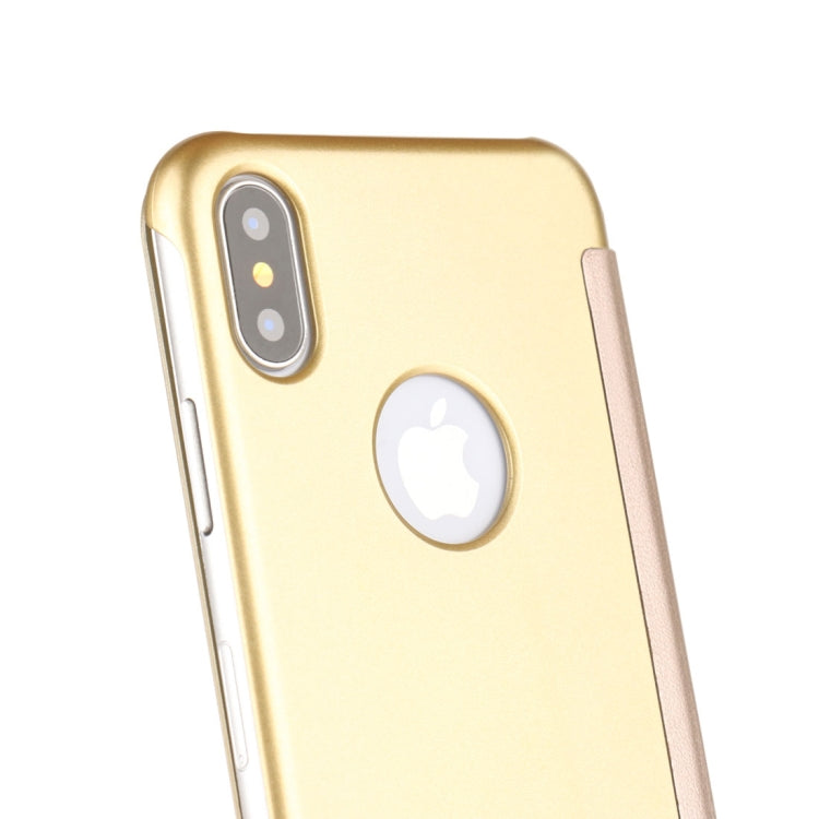 For iPhone X / XS UV Style PC + PVC High Transparency Frosted Horizontal Flip Leather Case