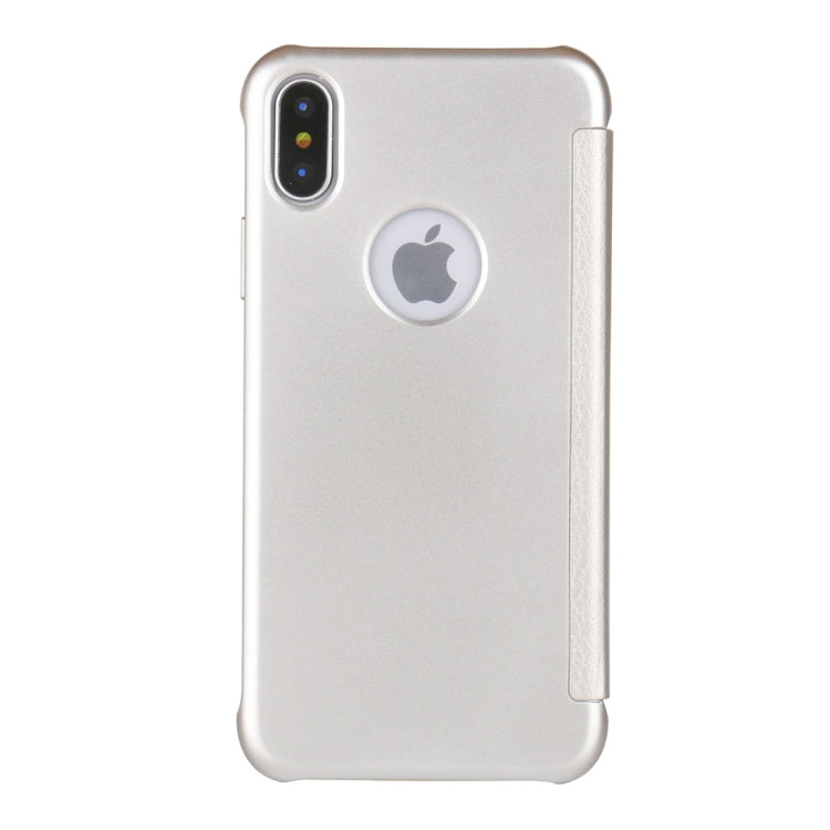 For iPhone X / XS UV Style PC + PVC High Transparency Frosted Horizontal Flip Leather Case