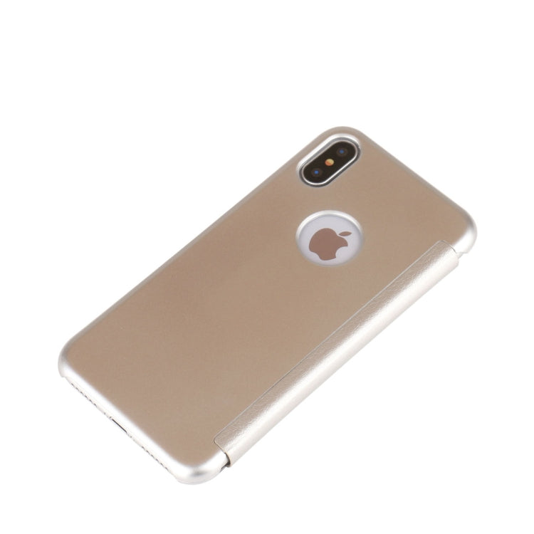 For iPhone X / XS UV Style PC + PVC High Transparency Frosted Horizontal Flip Leather Case
