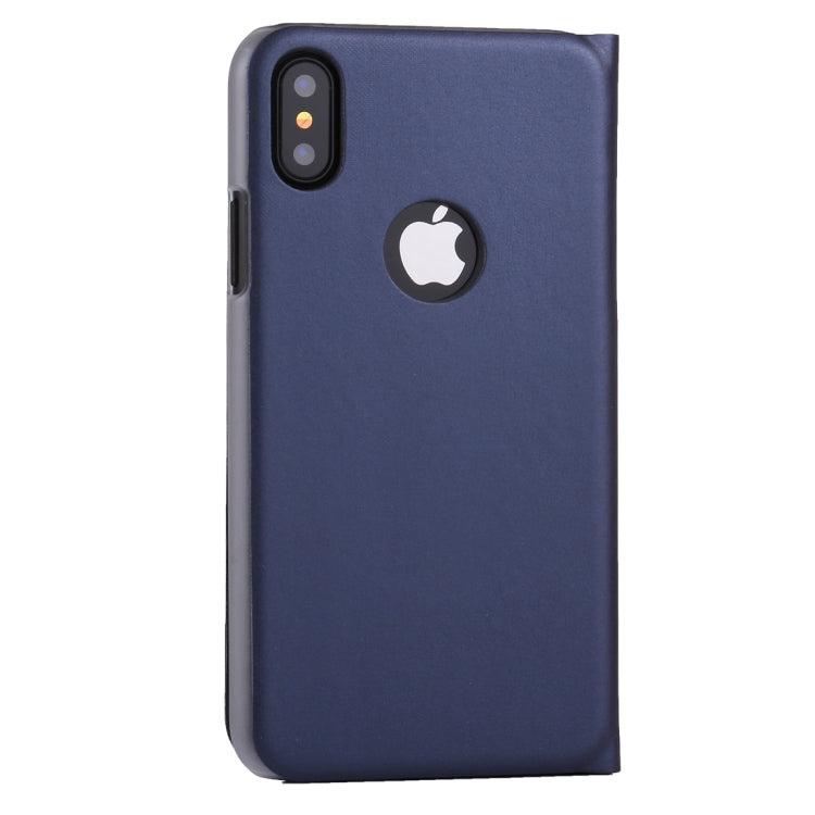 For iPhone X / XS Litchi Texture Horizontal Flip Leather Case with Call Display ID