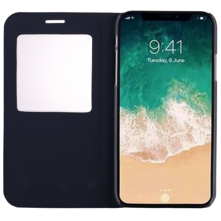 For iPhone X / XS Litchi Texture Horizontal Flip Leather Case with Call Display ID