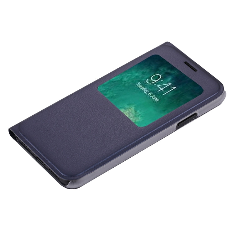 For iPhone X / XS Litchi Texture Horizontal Flip Leather Case with Call Display ID