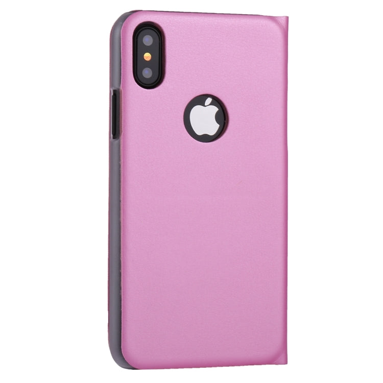 For iPhone X / XS Litchi Texture Horizontal Flip Leather Case with Call Display ID