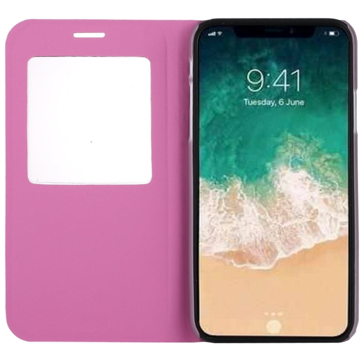 For iPhone X / XS Litchi Texture Horizontal Flip Leather Case with Call Display ID