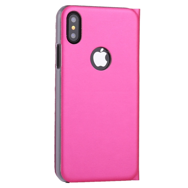 For iPhone X / XS Litchi Texture Horizontal Flip Leather Case with Call Display ID