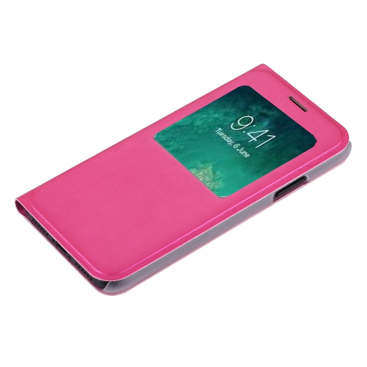 For iPhone X / XS Litchi Texture Horizontal Flip Leather Case with Call Display ID