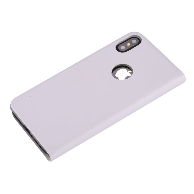 For iPhone X / XS Litchi Texture Horizontal Flip Leather Case with Call Display ID