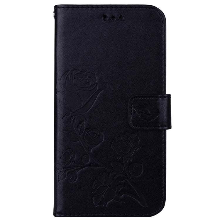 For iPhone X / XS Roses Pressed Flower Pattern Horizontal Flip Leather Case with Holder & Card Slots & Wallet