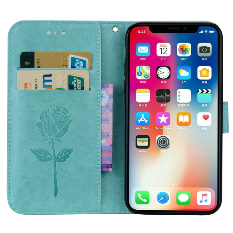 For iPhone X / XS Roses Pressed Flower Pattern Horizontal Flip Leather Case with Holder & Card Slots & Wallet
