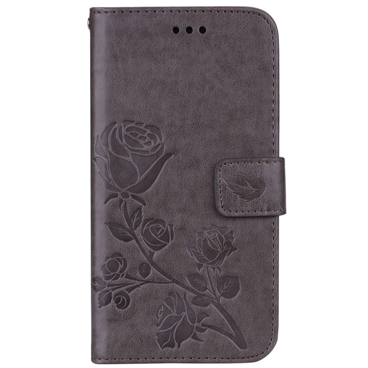 For iPhone X / XS Roses Pressed Flower Pattern Horizontal Flip Leather Case with Holder & Card Slots & Wallet