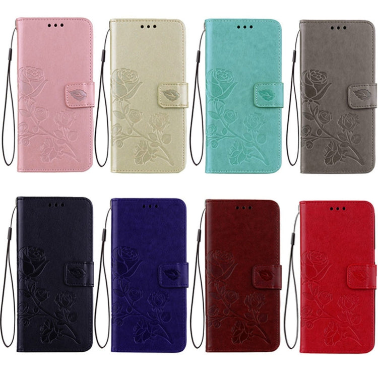 For iPhone X / XS Roses Pressed Flower Pattern Horizontal Flip Leather Case with Holder & Card Slots & Wallet