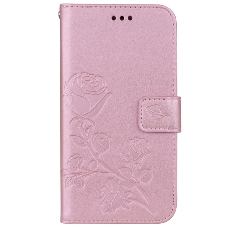 For iPhone X / XS Roses Pressed Flower Pattern Horizontal Flip Leather Case with Holder & Card Slots & Wallet