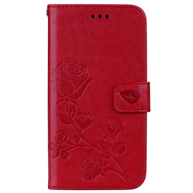 For iPhone X / XS Roses Pressed Flower Pattern Horizontal Flip Leather Case with Holder & Card Slots & Wallet