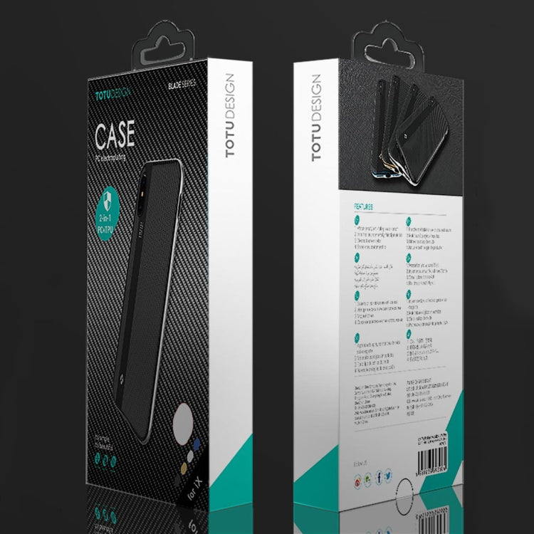 For iPhone X / XS TOTUDESIGN Blade Series PC + TPU Protective Back Cover Case