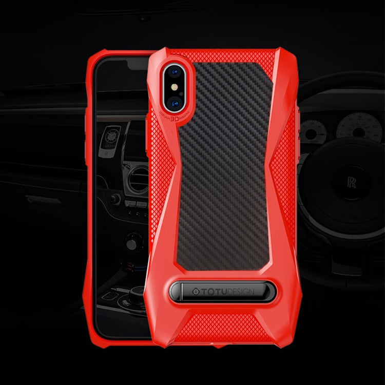 For iPhone X / XS TOTUDESIGN Super Car Series TPU+PC Protective Back Case with Magnetic Holder
