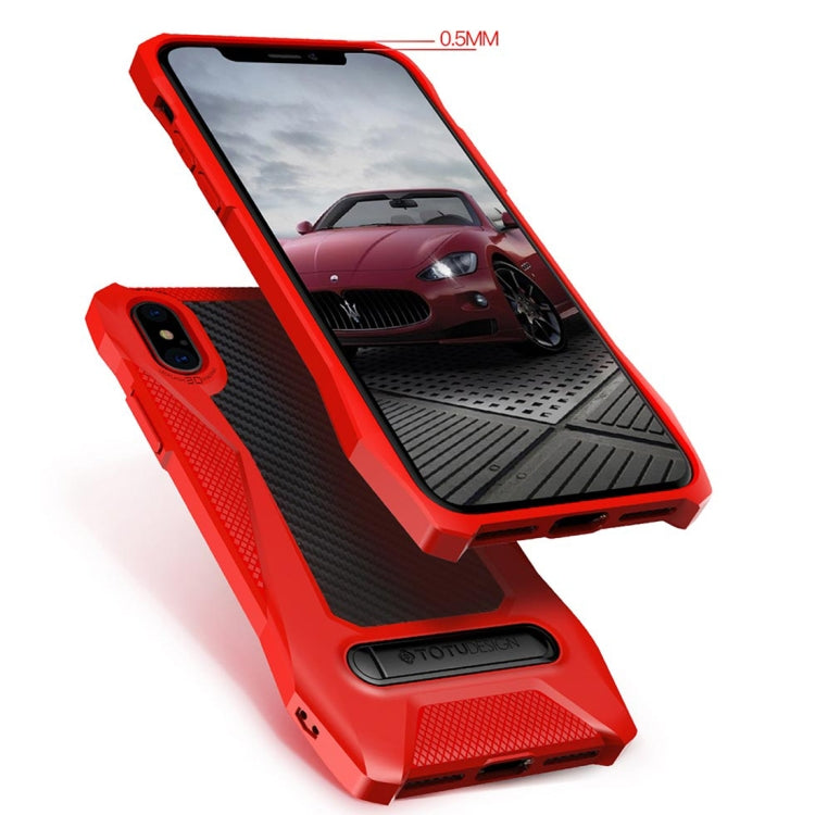 For iPhone X / XS TOTUDESIGN Super Car Series TPU+PC Protective Back Case with Magnetic Holder