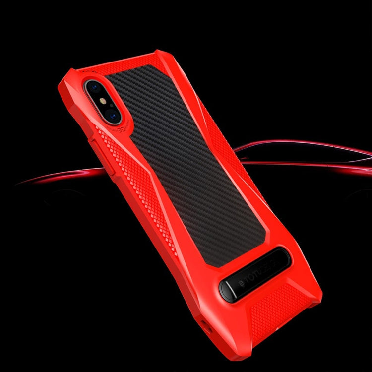 For iPhone X / XS TOTUDESIGN Super Car Series TPU+PC Protective Back Case with Magnetic Holder