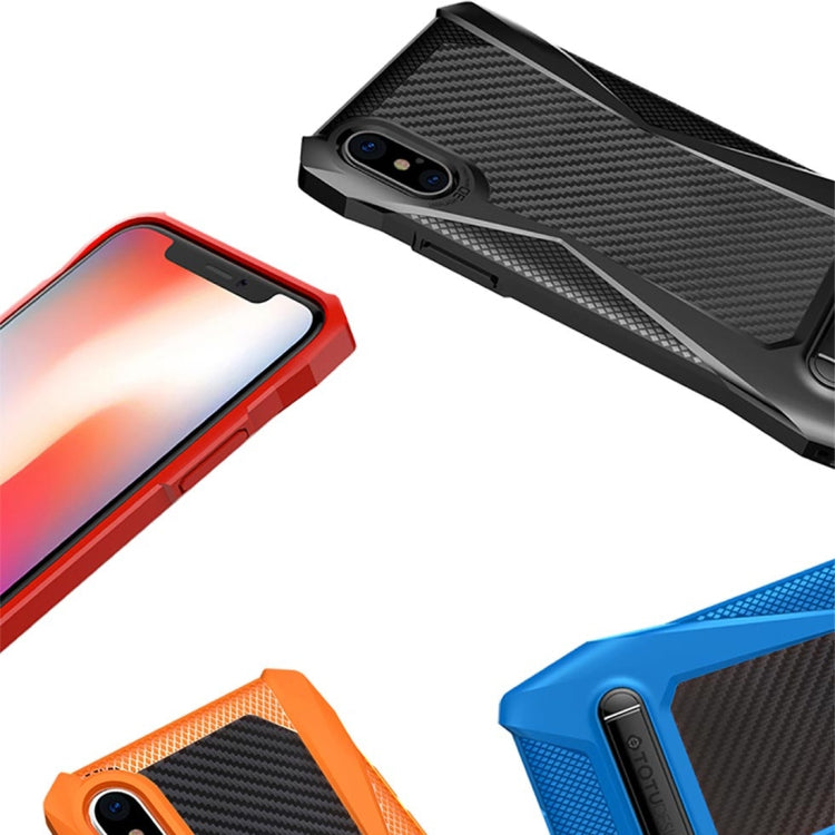 For iPhone X / XS TOTUDESIGN Super Car Series TPU+PC Protective Back Case with Magnetic Holder