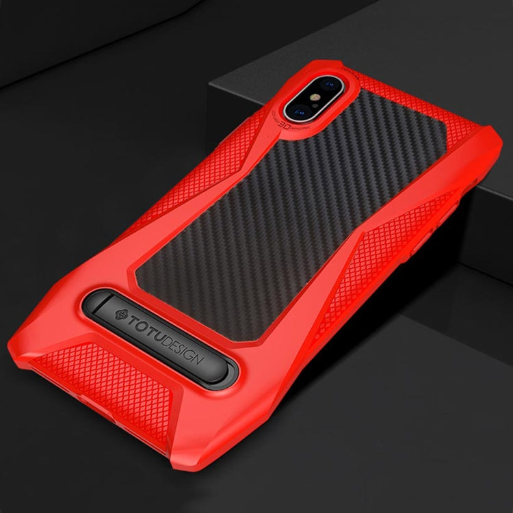 For iPhone X / XS TOTUDESIGN Super Car Series TPU+PC Protective Back Case with Magnetic Holder