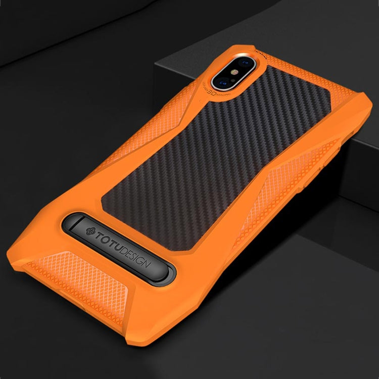 For iPhone X / XS TOTUDESIGN Super Car Series TPU+PC Protective Back Case with Magnetic Holder