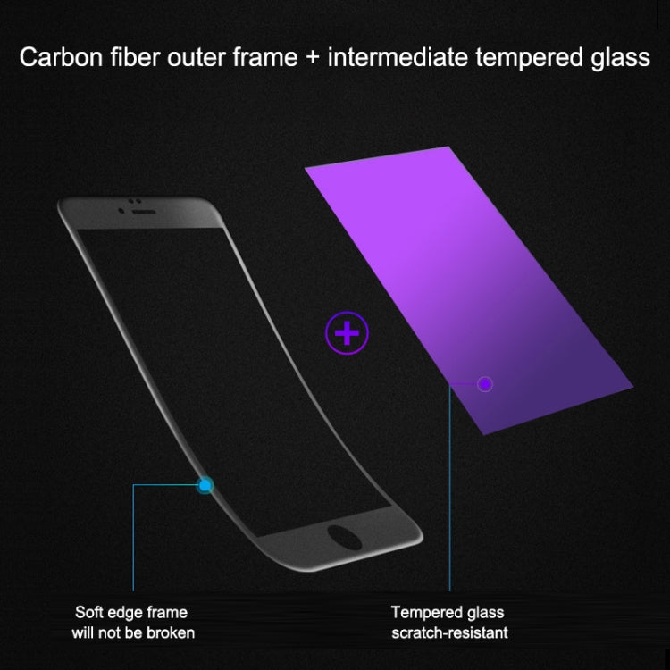 For iPhone X & XS Ultra Thin 9H 3D Anti Blue-ray Full Screen Carbon Fiber Tempered Glass Film