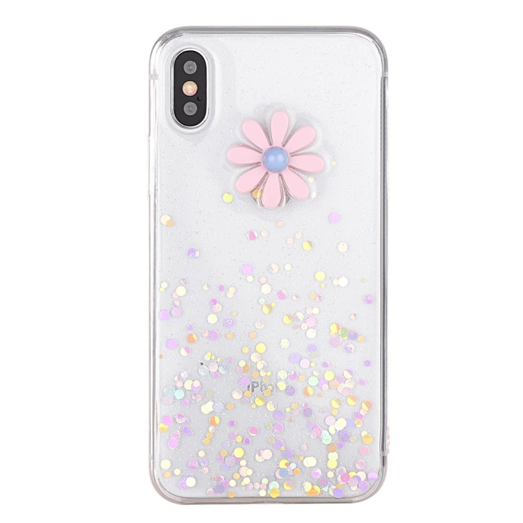 For iPhone X / XS Dotted Daisy Pattern Soft TPU Case