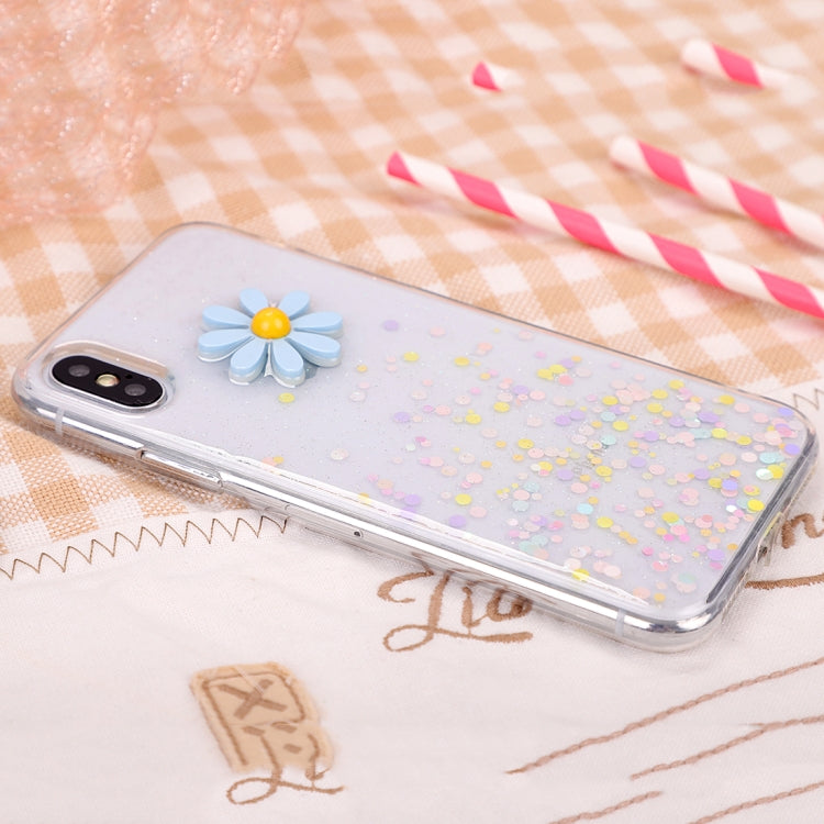 For iPhone X / XS Dotted Daisy Pattern Soft TPU Case