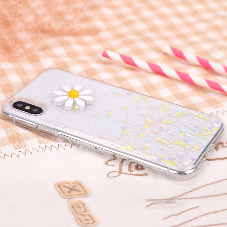 For iPhone X / XS Dotted Daisy Pattern Soft TPU Case